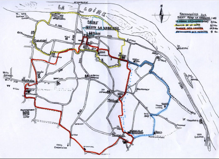 Les sentiers de randonnées autour de Saint Rémy la Varenne