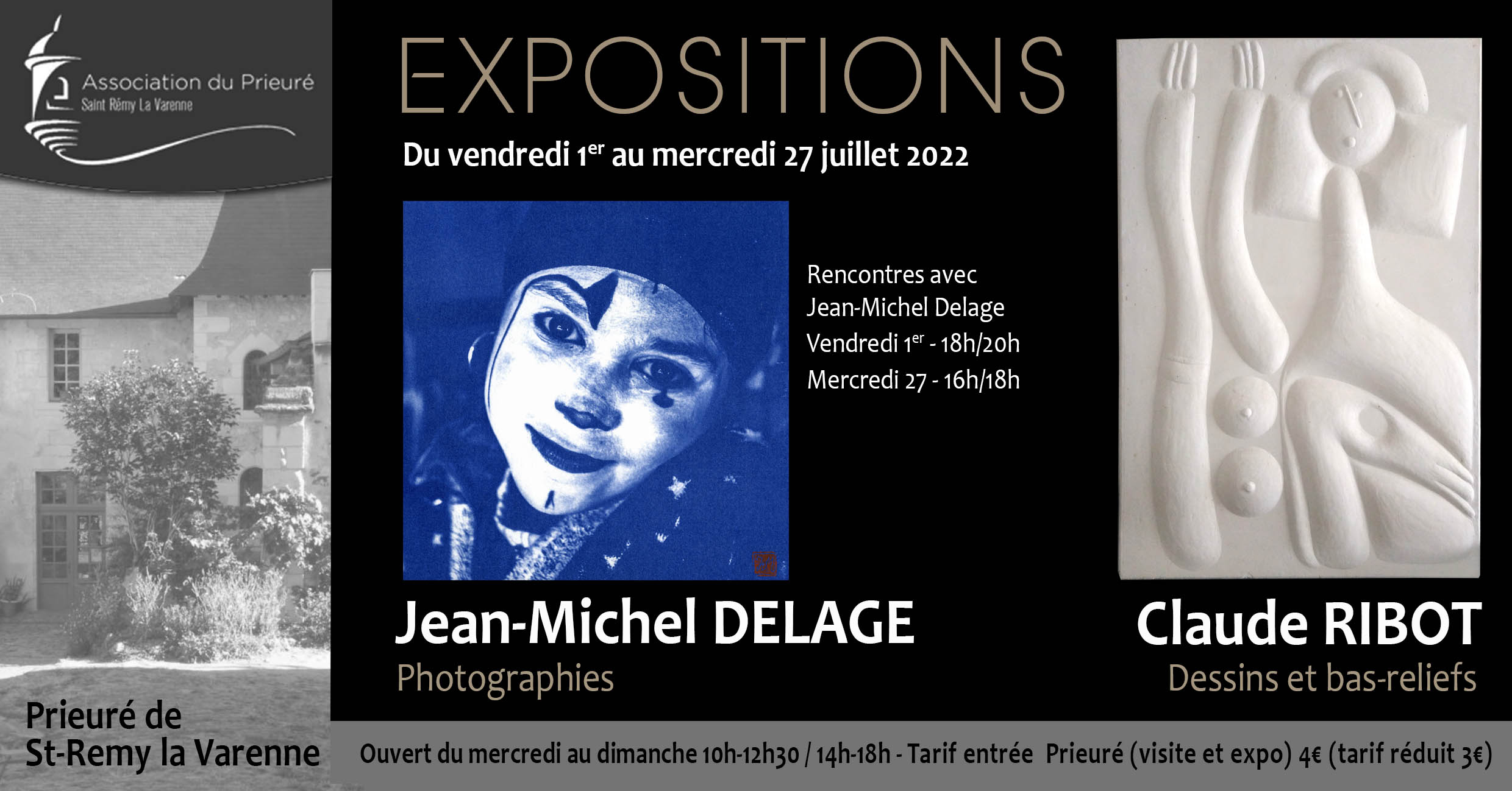 expositions de juillet au Prieuré de St Rémy la Varenne